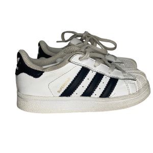 ADIDAS SUPERSTAR ORTHOLITE WHITE WITH BLACK STRIPES INFANT/TODDLER SHOES SIZE 7K